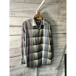 Tommy Bahama Mens Plaid Button Up Long‎ Sleeve Shirt